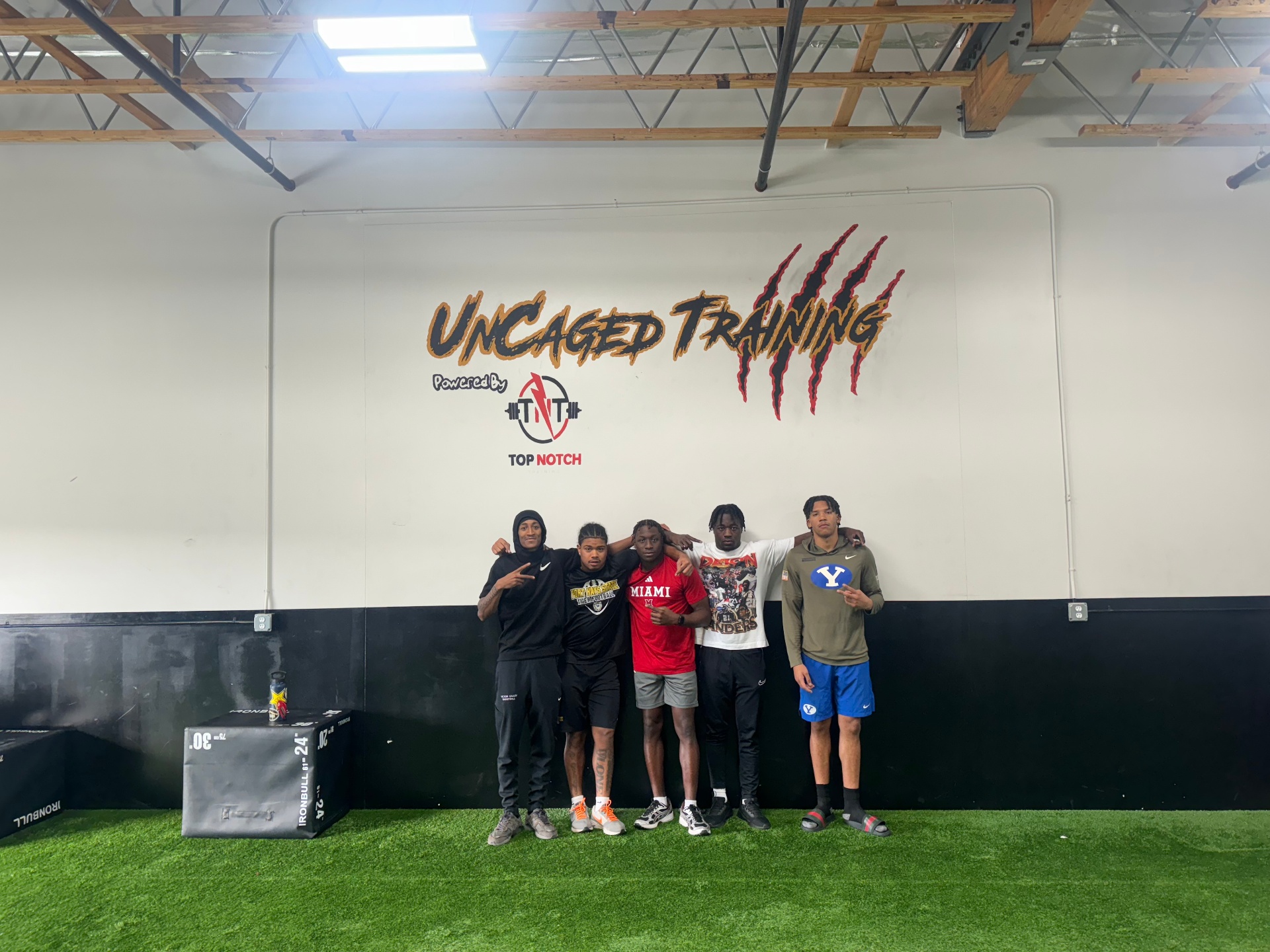 Athletes training at Uncaged Training facility