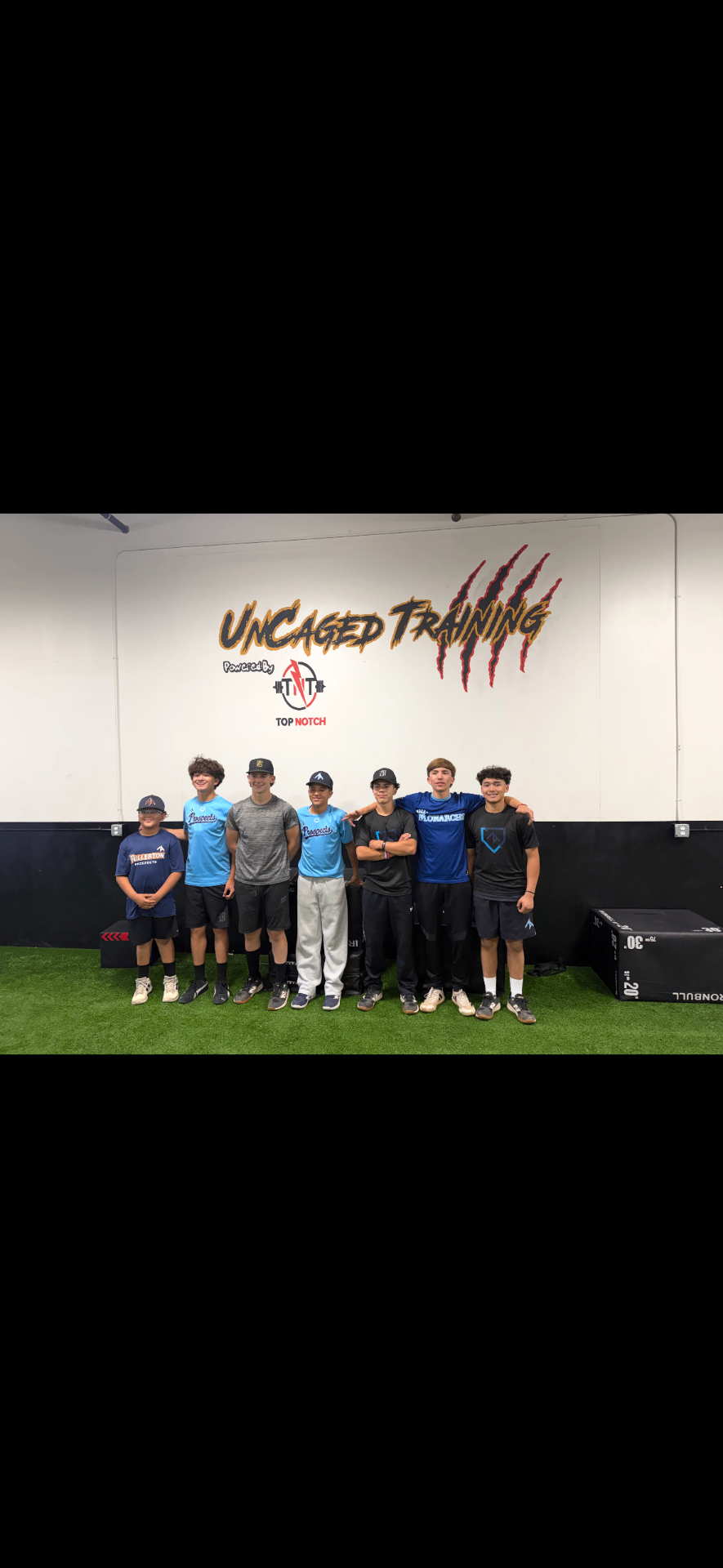 Youth athletes at Uncaged Training